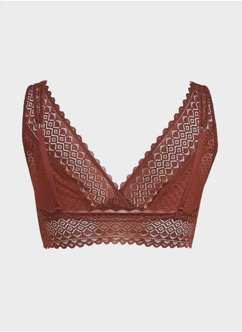 La Senza Lace Detail Plunge Bra