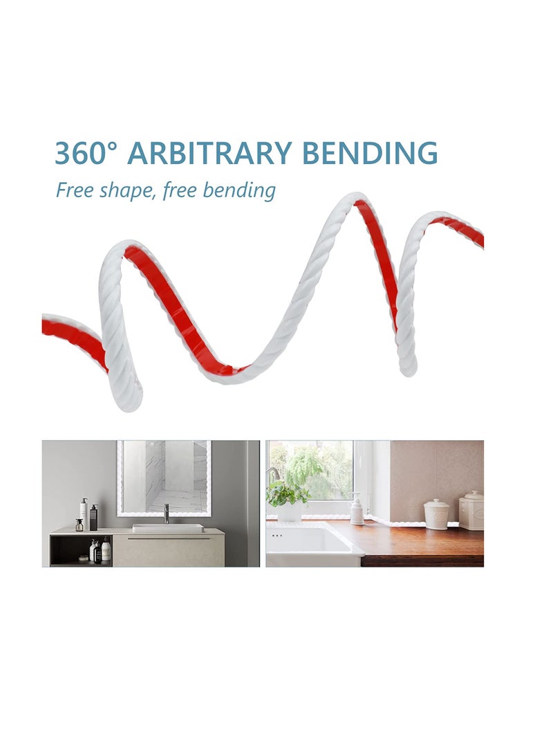 SYOSI Flexible Molding Trim Wall Trim Self Adhesive 5M Peel and Stick Molding Edge Trim Wallpaper Border Caulk and Trim Molding for Cabinet Edge Wall Edge Door Tile Mirror Frame Home Decor - Image 2