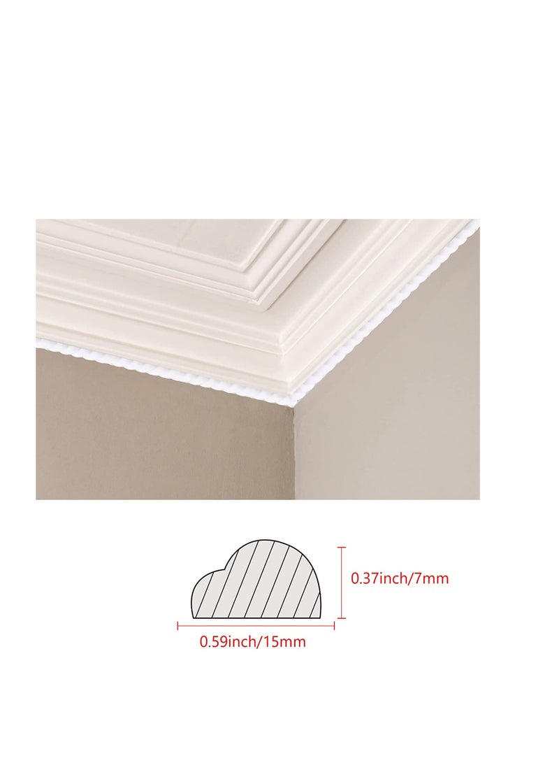 SYOSI Flexible Molding Trim Wall Trim Self Adhesive 5M Peel and Stick Molding Edge Trim Wallpaper Border Caulk and Trim Molding for Cabinet Edge Wall Edge Door Tile Mirror Frame Home Decor - Image 5