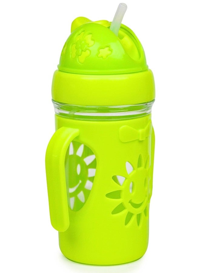 Neska Moda Twin Handle with Silicon Straw Drinking Sippy Cup/Sipper for Toddler/Kids-250 Ml (Green)-BC91 - Image 4