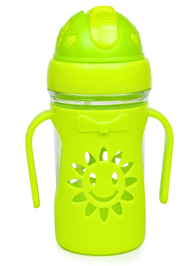 Neska Moda Twin Handle with Silicon Straw Drinking Sippy Cup/Sipper for Toddler/Kids-250 Ml (Green)-BC91 - Image 1