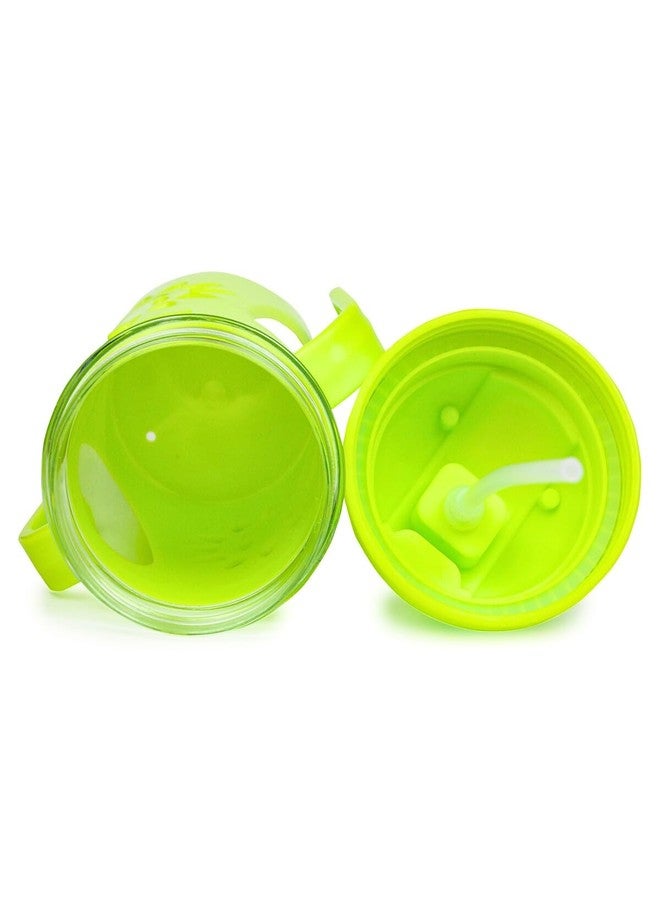 Neska Moda Twin Handle with Silicon Straw Drinking Sippy Cup/Sipper for Toddler/Kids-250 Ml (Green)-BC91 - Image 5