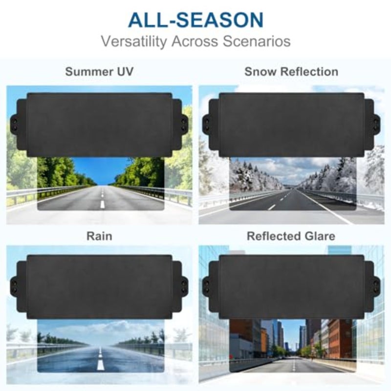 Sun Visor Extender for Car Polarized, UV400, PC Lens, 2 Side Sunshade,Car Visor Extender Sun Blocker, Visor Extender Attachment, Anti-Glare for Safe Driving - Image 5