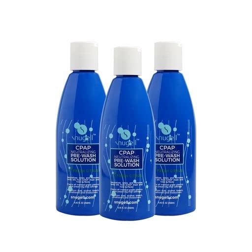 Snugell CPAP Soap Cleaner by Snugell 84oz Fresh Citrus Scent PreWash Solution Mask and Hose Cleaning Soap Neutralizes Odor and Removes Body Oils from CPAP Mask 3Pack