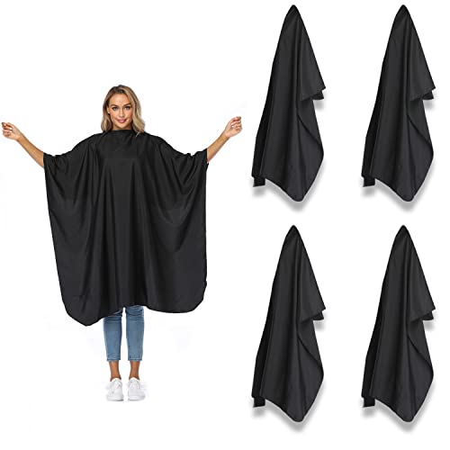 Minewill Waterproof Nylon Salon Hair Cutting Cape,Large Haircut Cape with Adjustable Elastic Neckline,Hairdressing Apron for Home Salon and Barbershop,4 pack - Image 1