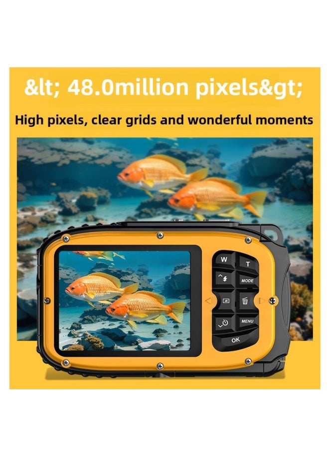 Generic Children Waterproof Diving HD Digital Camera CCD Auto Focus Travel Underwater Camera-Body Color:8G Memory Card  - Image 4