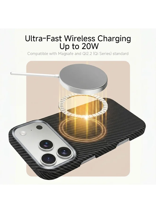 Mobcos Mobcos 17 Pro Max Fiber Stripe Black Mobcos iPhone 17 Pro Max Stripe Black Aramid Fiber Case, 1500D Fusion Weave, Ultra Slim Lightweight Magnetic Cover, MagSafe Compatible  | Best Price UAE