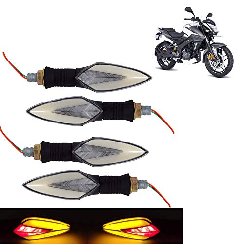 Ramanta 4X Universal Motorcycle Neon LED Amber Turn Signal Light Indicator Blinker for Bajaj Pulsar NS200 - Image 1