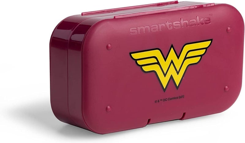 Smartshake DC Comic Pill Box Organizer (Pack of 2) - Portable Size, BPA Free - Medicine Storage Box for Daily Use - 7-Day Pill case for Travel, Vitamin, and Supplement (Wonder Women) - Image 4
