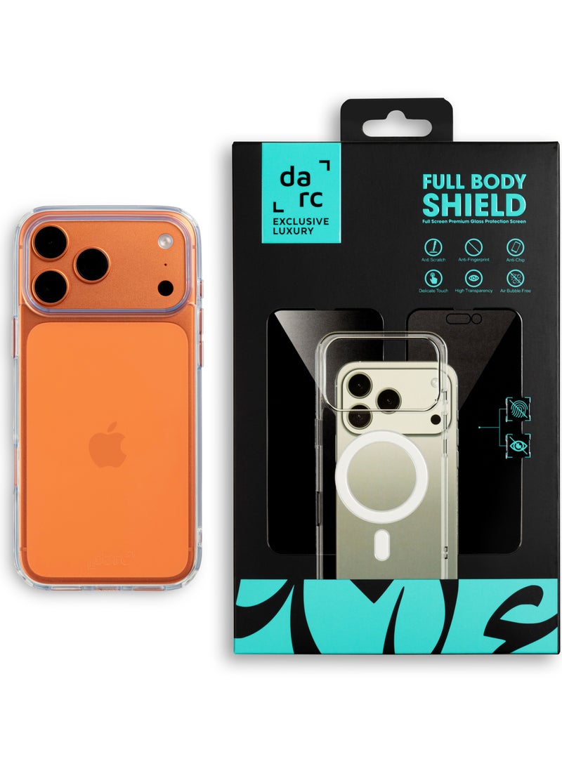 دارك بكج حماية اقتصادي متكامل مجموعة دارك الجديدة لحماية الايفون والمقاومة للصدمات، بمواد عالية الجودة - ايفون 17 برو - Image 1