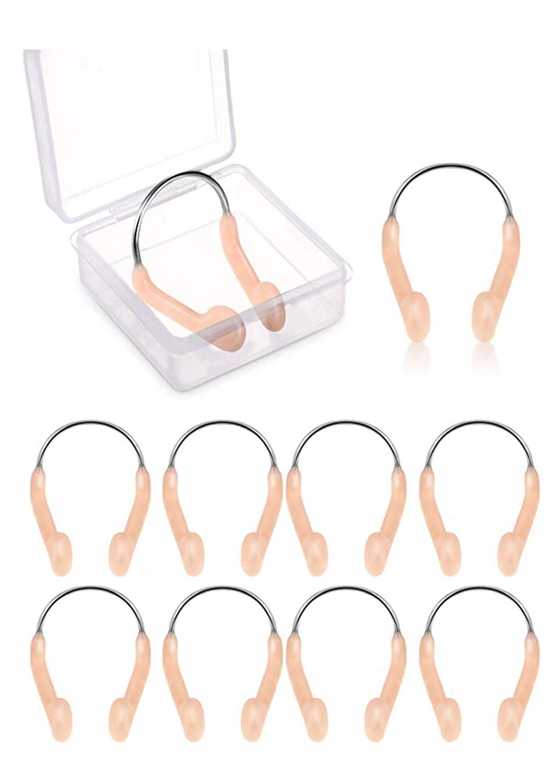 SYOSI Silicone Nose Plugs Swimming Nose Clips Training Nose Protector with Steel for Adults Kids Swimming Competition Using - Image 1