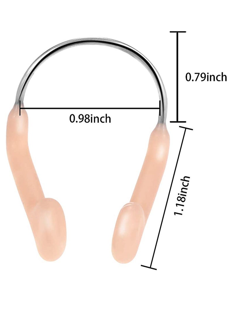 SYOSI Silicone Nose Plugs Swimming Nose Clips Training Nose Protector with Steel for Adults Kids Swimming Competition Using - Image 2
