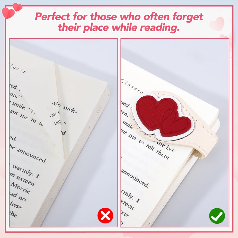 WSICSE 4Pcs Magnetic Leather Bookmark, Easter Gifts Magnetic Book Marks for Reading Women Book Lovers Gifts PU Bookmarks Clip Book Accessories - Image 4