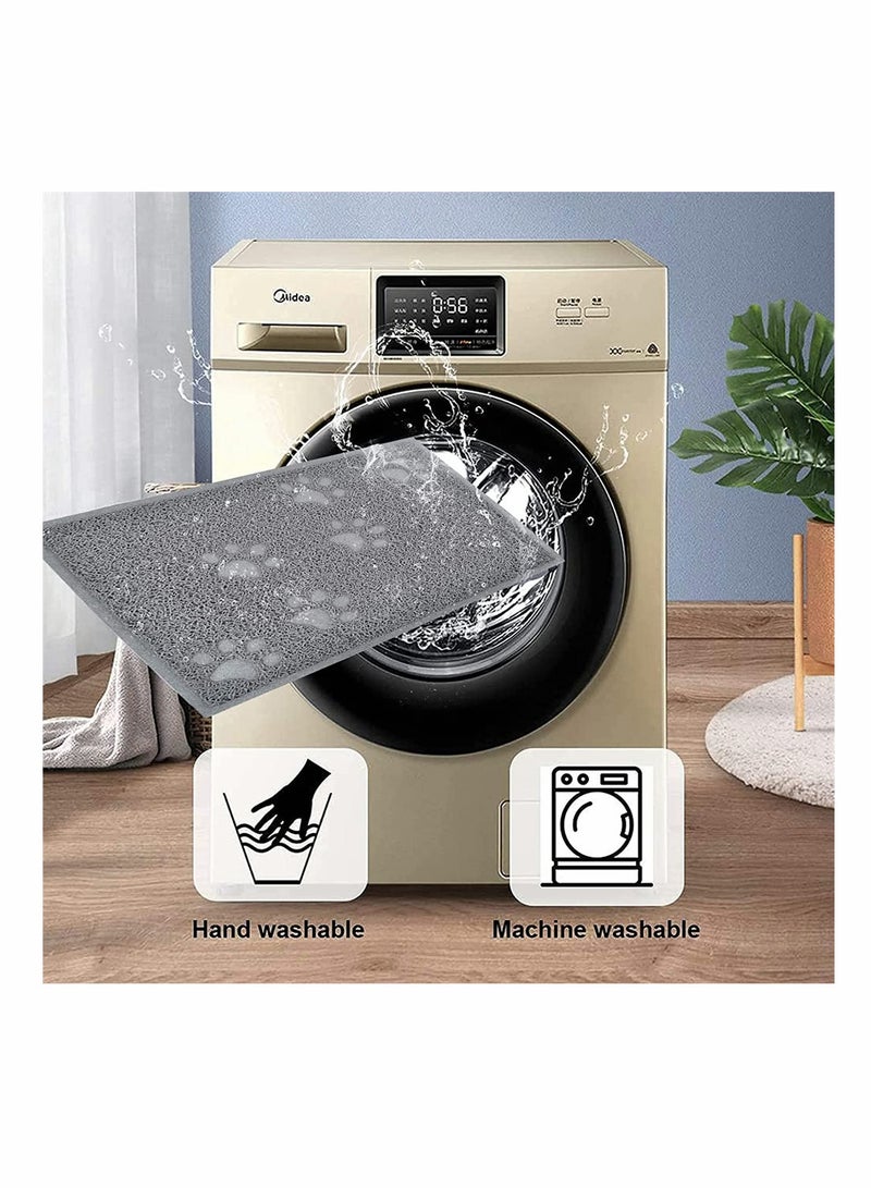 Waterproof Non Slip Pet Feeding Mat for Dogs and Cats Interactive Spill Proof Tray 1574 x 1181 inches Ideal for Mess Free Feeding Grey - Image 4