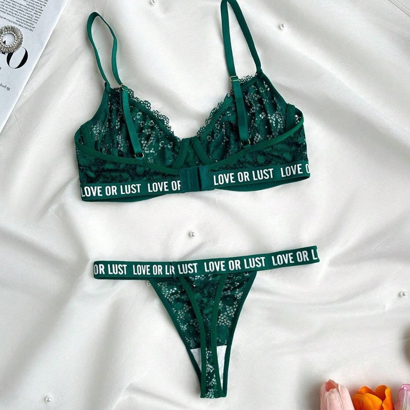 Sexy Lingerie Set - Hot-Selling Women's Intimate Apparel with Letter Design - Image 2