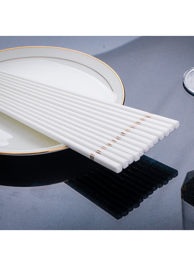 Jingdezhen Ceramic Chopsticks High Color Value Moldy Easy To Clean Chopsticks 10 Pairs Chopsticks Bone China Chopsticks Ceramic Chopsticks-Color:Good Times-Specifications:24cm