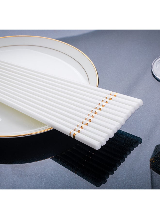 Jingdezhen Ceramic Chopsticks High Color Value Moldy Easy To Clean Chopsticks 10 Pairs Chopsticks Bone China Chopsticks Ceramic Chopsticks-Color:Good Times-Specifications:24cm