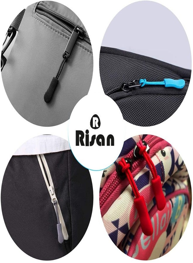 Risan Durable Zipper Pulls Zipper Cord Pulls for Bags, Backpacks, Jackets, Luggage, Purses, Handbag Zipper Tags 20 pcs (Black) - Image 4