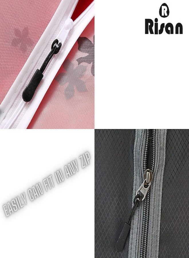 Risan Durable Zipper Pulls Zipper Cord Pulls for Bags, Backpacks, Jackets, Luggage, Purses, Handbag Zipper Tags 20 pcs (Black) - Image 3