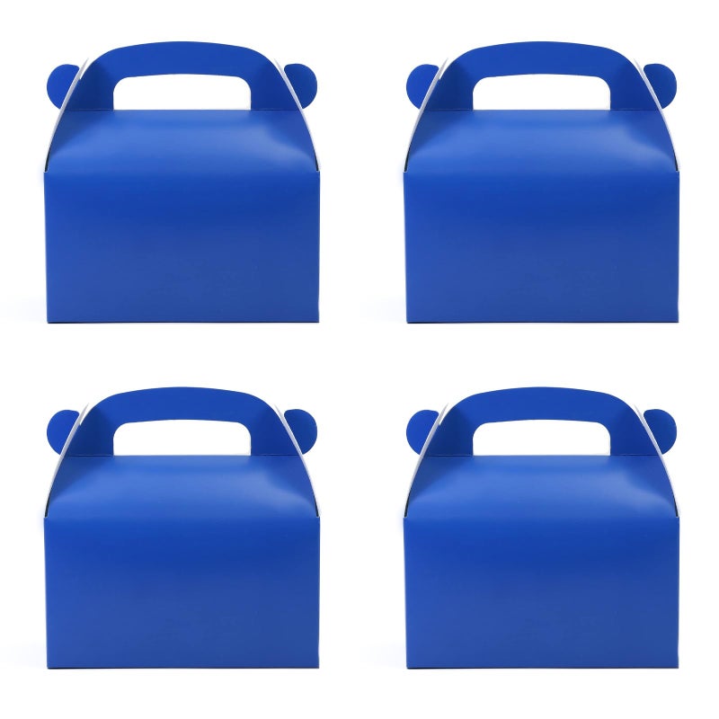 Oletx 30-Pack Dark Blue Party Favor Treat Boxes Pack, Goodie Boxes, Paper Gable Gift Boxes with Handles. Perfect for Prince Party and Baby Shower Decoration Supplies - Image 1