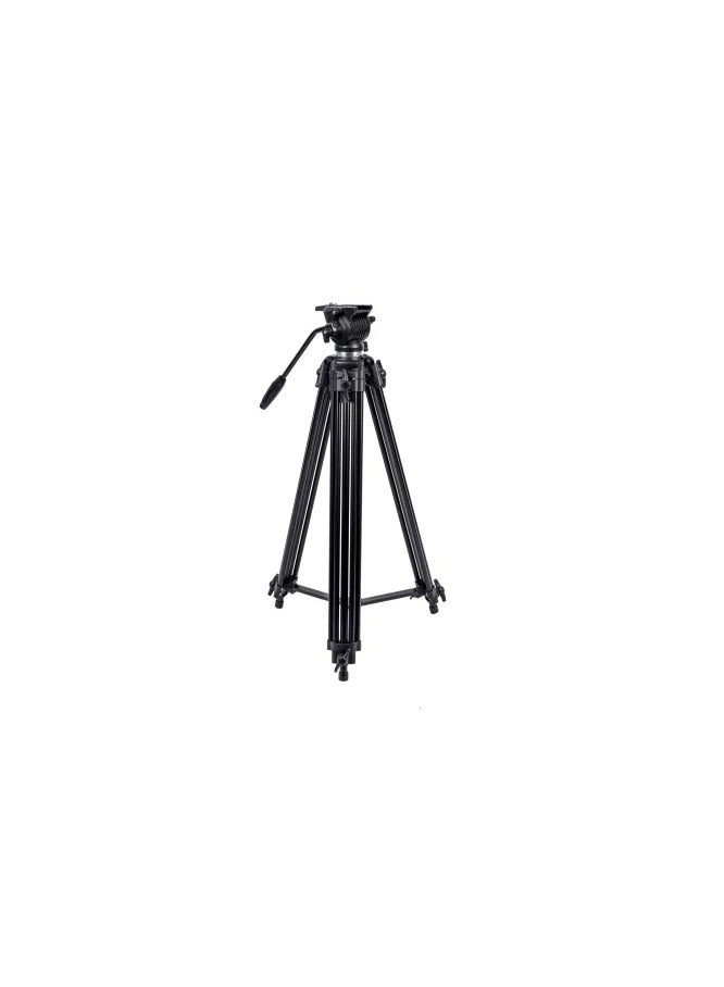 Promage PMT-550 Professional Video Tripod – Aluminum Alloy with Fluid Head, 89–185cm Adjustable Height, 6kg Load Capacity, with Carry Bag - Image 2