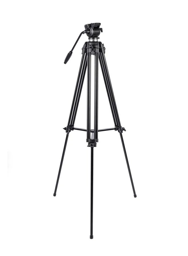 Promage PMT-550 Professional Video Tripod – Aluminum Alloy with Fluid Head, 89–185cm Adjustable Height, 6kg Load Capacity, with Carry Bag - Image 3