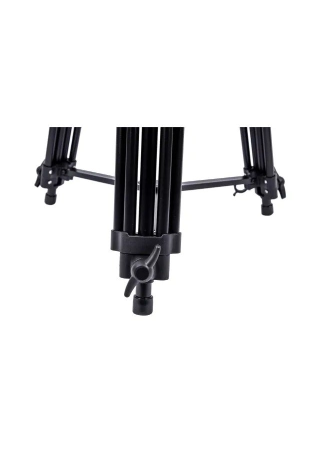 Promage PMT-550 Professional Video Tripod – Aluminum Alloy with Fluid Head, 89–185cm Adjustable Height, 6kg Load Capacity, with Carry Bag - Image 5