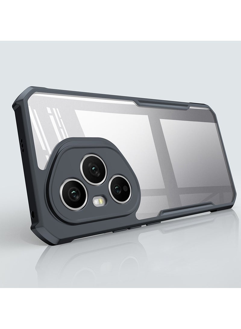 SanHu for Honor 400 Pro, Ultra Thin Lightweight, Soft TPU Bumper, Acrylic Clear Back Cover Honor 400 Pro, Black - Image 2