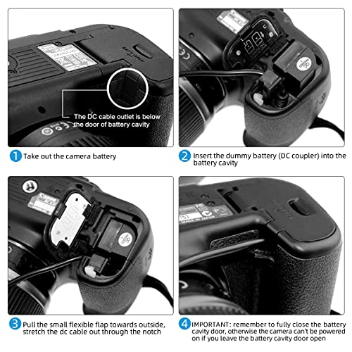 Glorich ACK-E2 ACK E2 Replacement AC Power Adapter Kit for Canon Rebel EOS 5D, 10D, 20D, 20Da, 30D, 40D, 50D, 300D, D30 Digital SLR Cameras - Image 4