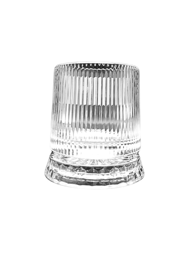 Liying Elegant Design Rotatable Tumbler Crystal Drinking Glass with Creative Crystal Glass Coasters for Scotch,Bourbon,Cocktails 3#  - Image 1