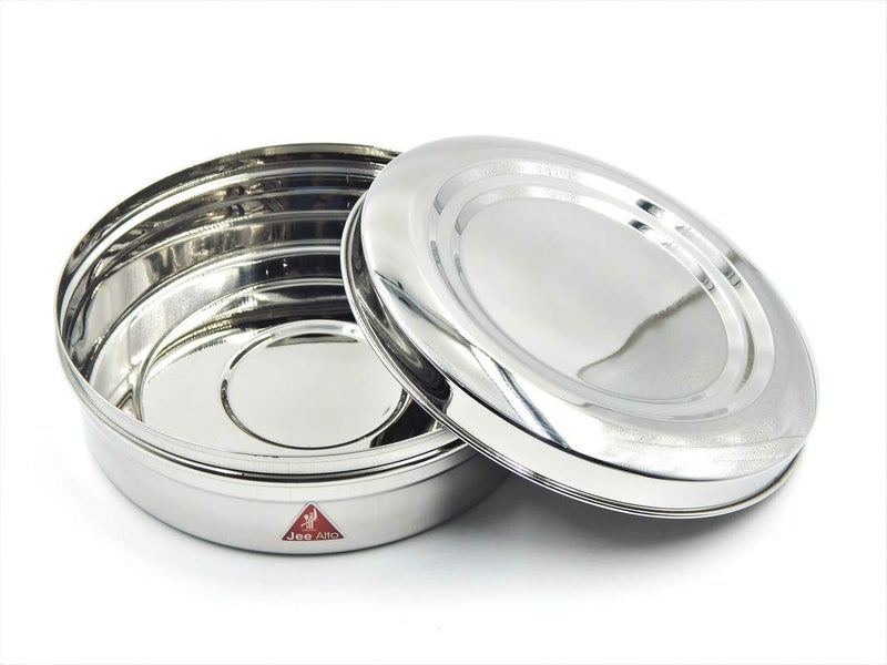 JEE ALTO Stainless Steel Multipurpose Container PappadChapathi DabbaChocolate Box Big 2250 ML - Image 2