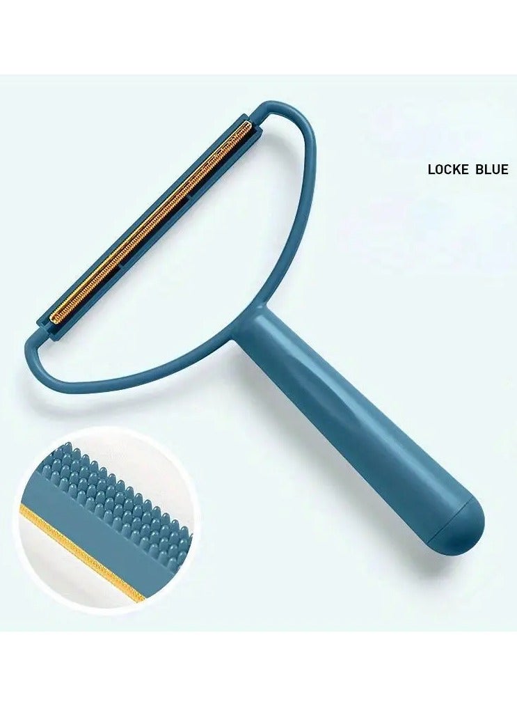 Goolsky 1pc Dual-Sided Pet Hair Remover Brush - Ergonomic Fabric Lint Scraper for Dogs & Cats, Non-Electric Grooming Tool with Teal Handle and Orange Bristles, Ideal for Coat and Carpet Cleaning, Pet Hair Remover Tool, Halloween gift, Christmas gift - Image 1