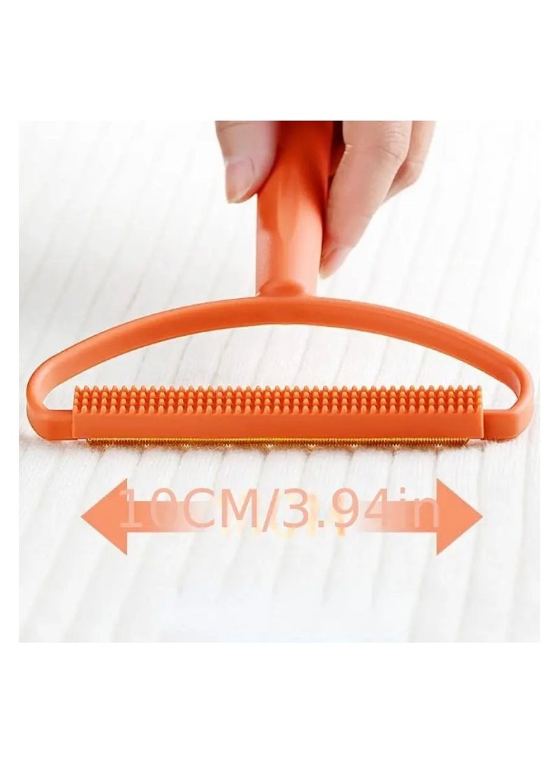 Goolsky 1pc Dual-Sided Pet Hair Remover Brush - Ergonomic Fabric Lint Scraper for Dogs & Cats, Non-Electric Grooming Tool with Teal Handle and Orange Bristles, Ideal for Coat and Carpet Cleaning, Pet Hair Remover Tool, Halloween gift, Christmas gift - Image 5