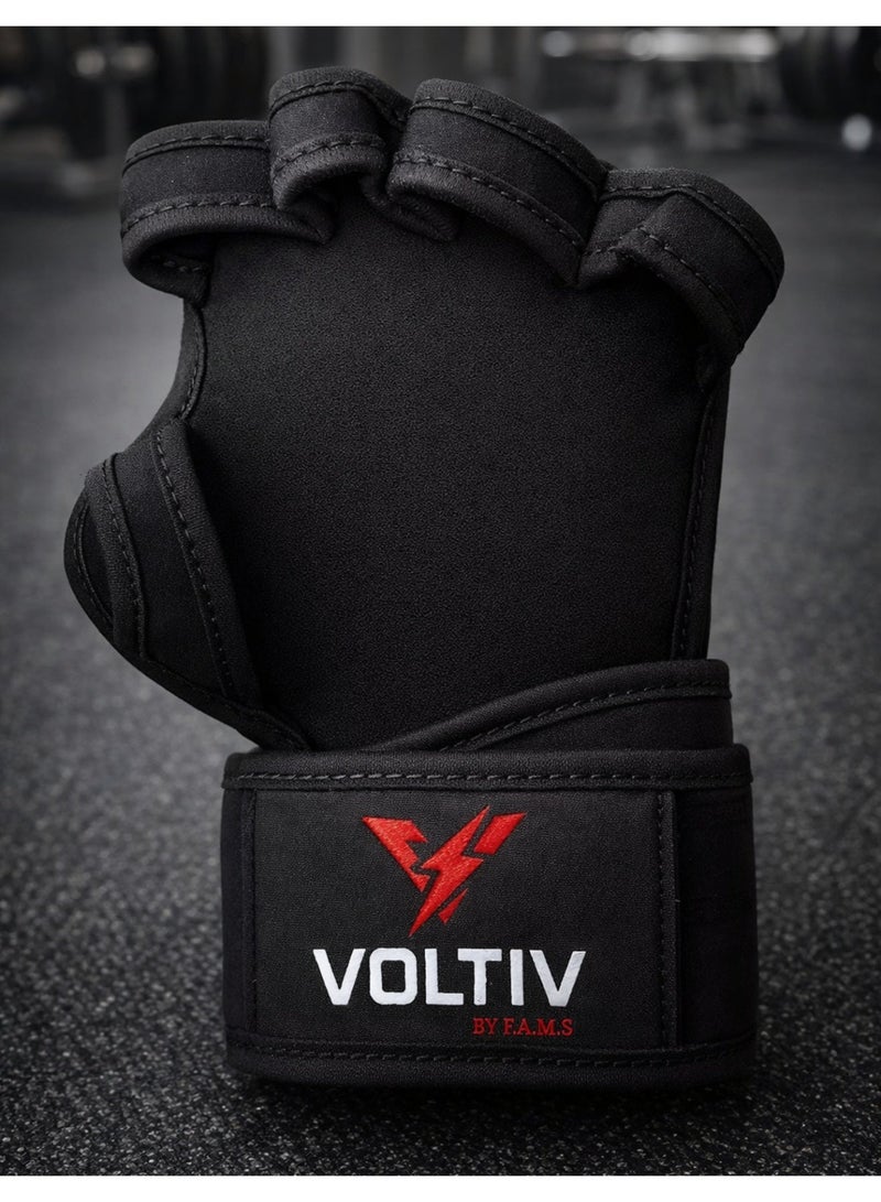 VOLTIV Weightlifting Gloves with Wrist Support – Super Grip Gym Gloves for Training, CrossFit, Bodybuilding & Fitness - Image 2