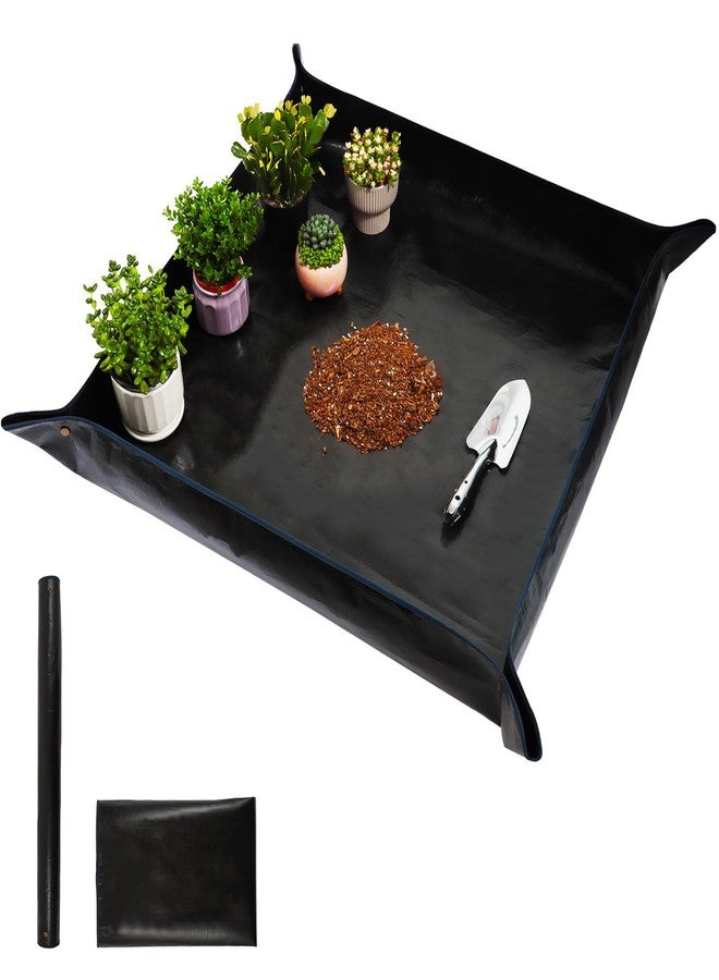 WondMall 39.4" x 39.4" Large Plant Repotting Mat for Indoor Plants, Portable and Foldable Gardening mat, Waterproof Transplanting Potting Mat in Garden Outdoor - Image 1