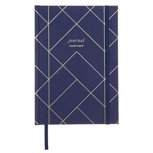 russell+hazel Navy and Gold Foil A5 Journal, Notebook, 252 Ruled Pages, 5.89” x 8.33” - Image 1