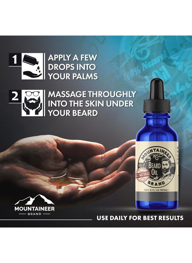 mountaineer brand Natural Beard Oil with Lime & Sage Scent | Made in West Virgina | Hydrates, Moisturises, Softens & Conditions for Beard Growth | Treats Dry Itchy Beards for Men | 2oz  - Image 3
