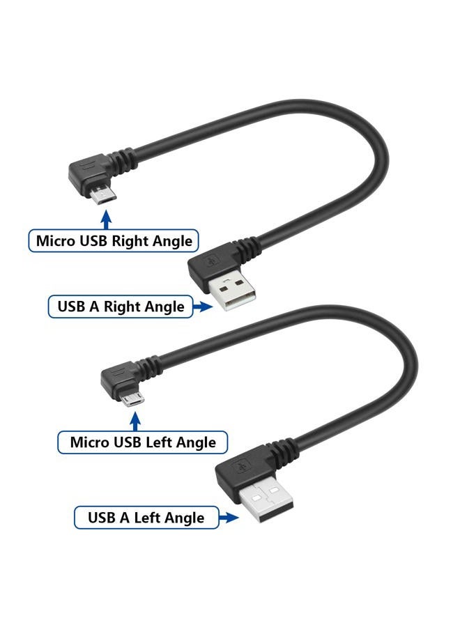Maixbomr 90 Degree Micro USB Cable,25cm/9in USB A Right Angle to Micro USB Left Angle Charging and Data Transfer,for Phone and Dash Cam,Camera,etc,Micro USB Port Use(2Pcs) - Image 5