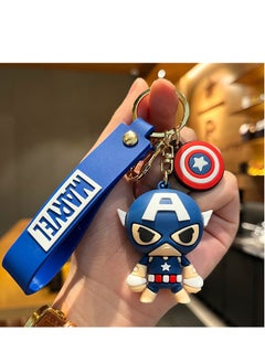 MARVEL Marvel Cartoon Superhero Captain America Keychain Blue 
