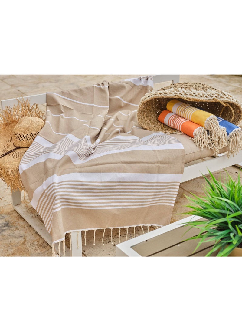 Ready For Chai منشفة شاطئ 200X100 سم 100% قطن ناعم خالية من الرمال منشفة سريعة الجفاف خفيفة الوزن للسفر هدايا الشاطئ ملحقات الشاطئ رمي الشاطئ - Image 1