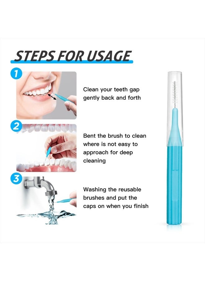 RAZOKO Interdental Brush, Toothpick Flossing Head,Easy Use Tooth Cleaning Tool (144 Count)(2mm/2.3mm/2.5mm/3mm)  - Image 3