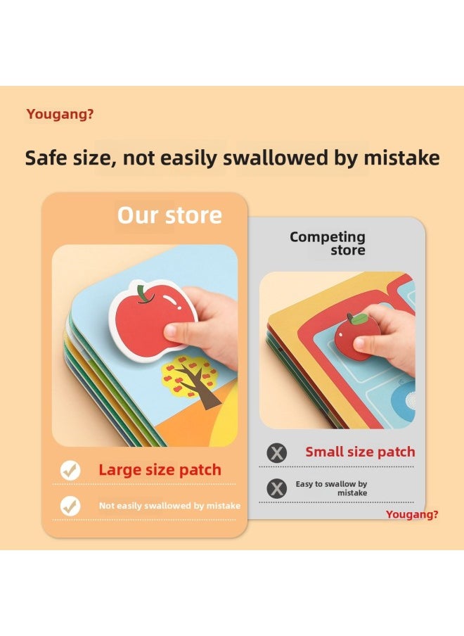 Generic - Tear The Book Baby Toy Quiet Hand Tear Cloth Book 0 1 Year Old Baby 6 Months 12 Early Education Hook And Loop Can Bite-Color:Enlightenment Book (play As Soon As You Get It) [0-3 Years Old] - Image 1