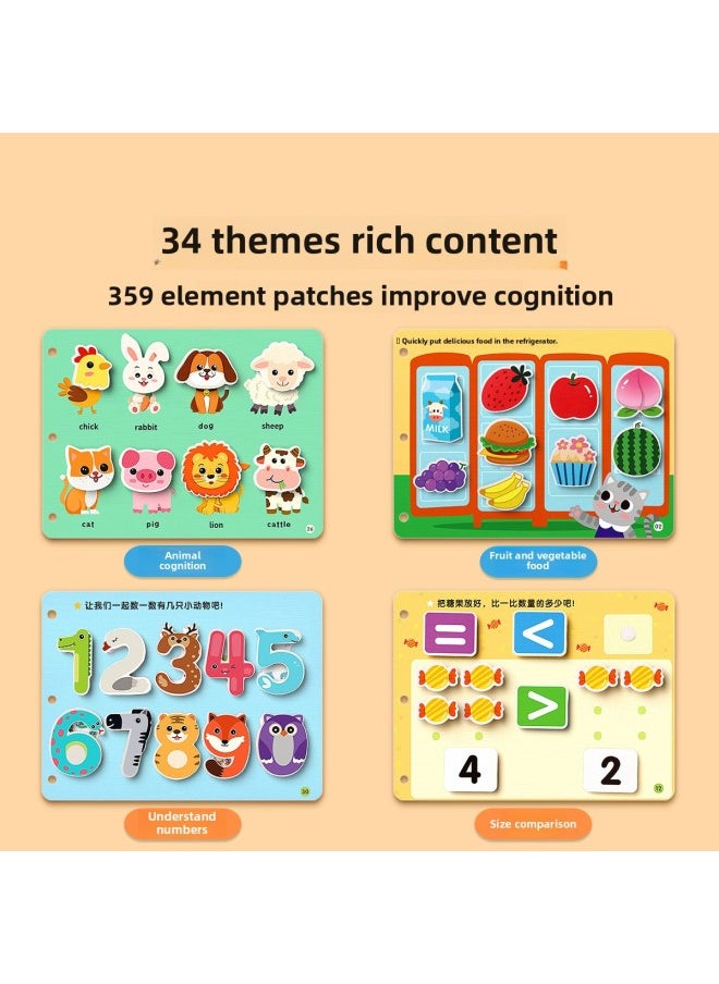 Generic - Tear The Book Baby Toy Quiet Hand Tear Cloth Book 0 1 Year Old Baby 6 Months 12 Early Education Hook And Loop Can Bite-Color:Enlightenment Book (play As Soon As You Get It) [0-3 Years Old] - Image 1