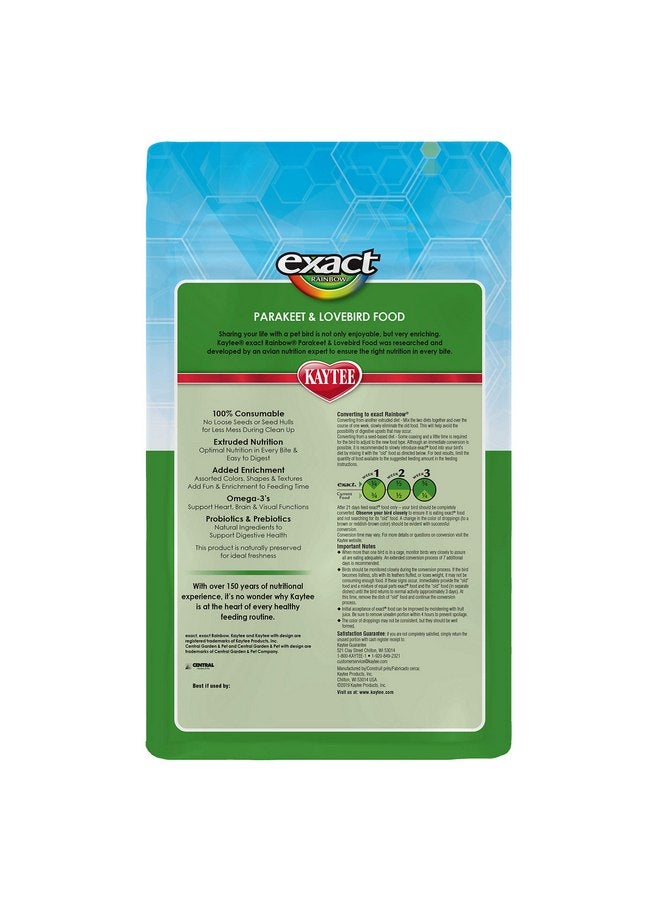 Kaytee Exact Rainbow Parakeet & Lovebird Food, 2-Pound - Image 2