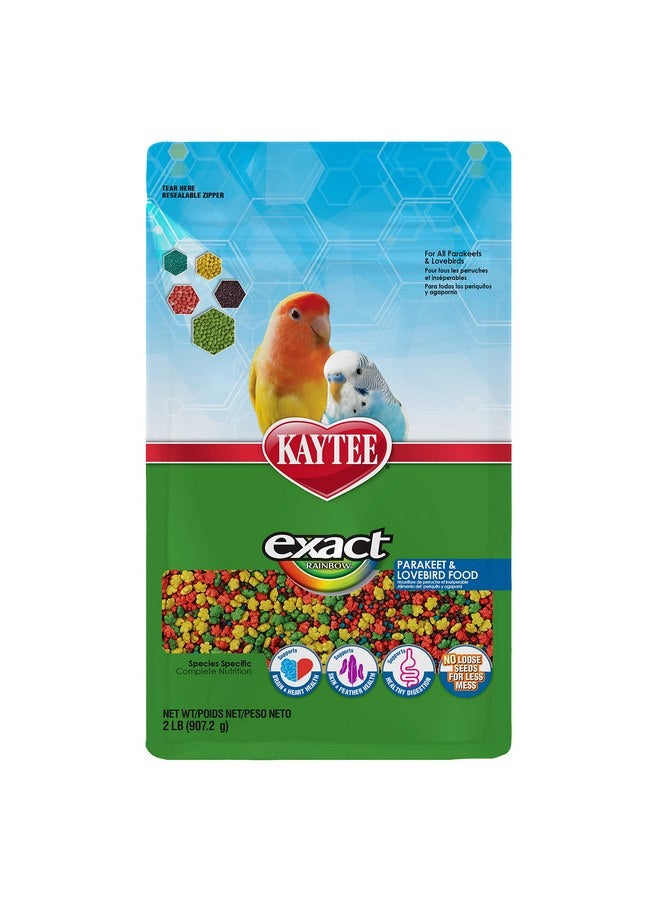 Kaytee Exact Rainbow Parakeet & Lovebird Food, 2-Pound - Image 1