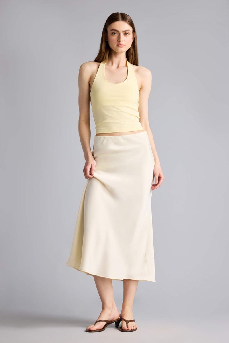 DeFacto A Cut Satin Normal Waist Skirt - Image 1