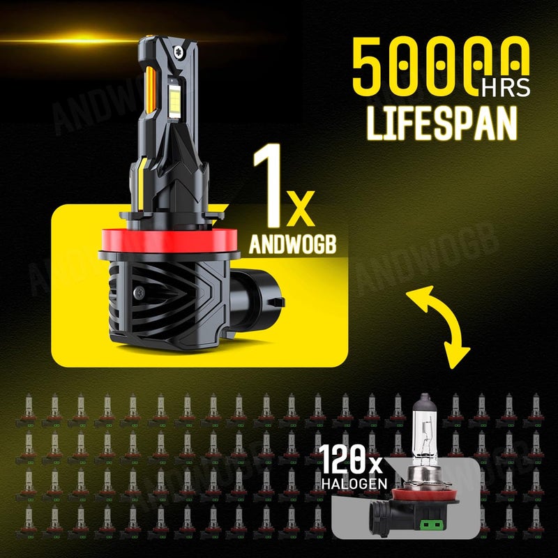 ANDWOGB Lights Compatible for Chevy Avalanche Light Bulbs for Off road Use, Years: 2007 2008 2009 2010 2011 2012 2013, 48000 Lumens 800% Brightness, Pack of 6 - Image 4