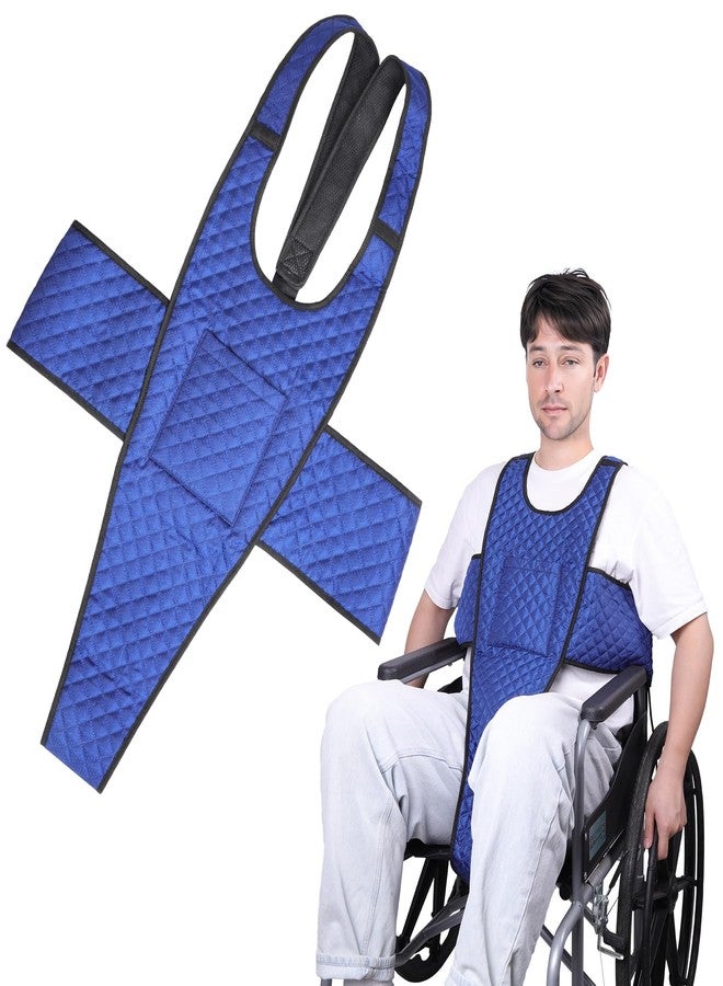 OUWERALL Adjustable Wheelchair Seatbelt with Pocket, Safety Belt for Elderly and Disabled, Anti-Fall Wheelchair Harness Vest, Breathable Oxford Fabric, Wheelchair Accessories for Adults - Image 1