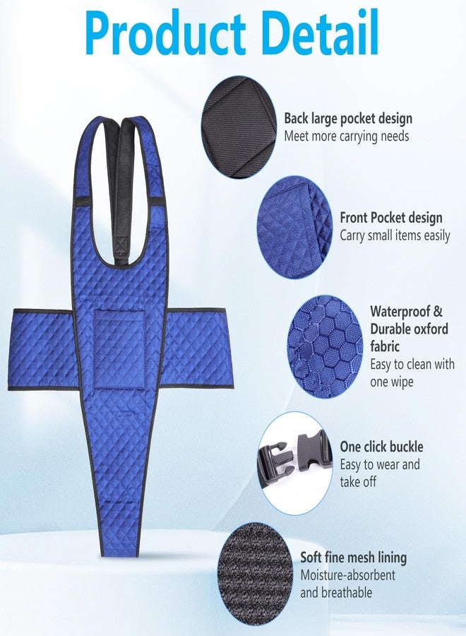OUWERALL Adjustable Wheelchair Seatbelt with Pocket, Safety Belt for Elderly and Disabled, Anti-Fall Wheelchair Harness Vest, Breathable Oxford Fabric, Wheelchair Accessories for Adults - Image 2