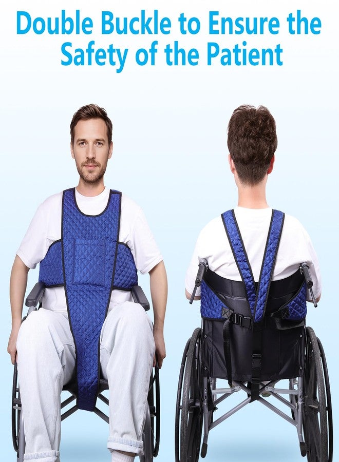 OUWERALL Adjustable Wheelchair Seatbelt with Pocket, Safety Belt for Elderly and Disabled, Anti-Fall Wheelchair Harness Vest, Breathable Oxford Fabric, Wheelchair Accessories for Adults - Image 4